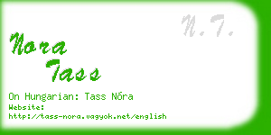 nora tass business card