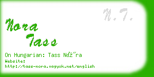 nora tass business card